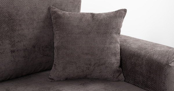 Диван-кровать угловой Оксфорд 711 композиция 5, Muza 06 темно-коричневый, модульная система, сборка на любую сторону