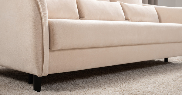 Диван-кровать прямой Берта ТД 771 велюр Mirage semolina молочный