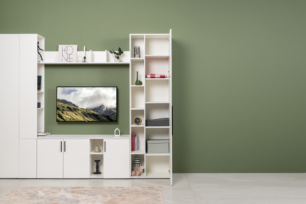 Шкаф Эйр 16.324.02 белый РЕ шагрень, собирается на любую сторону