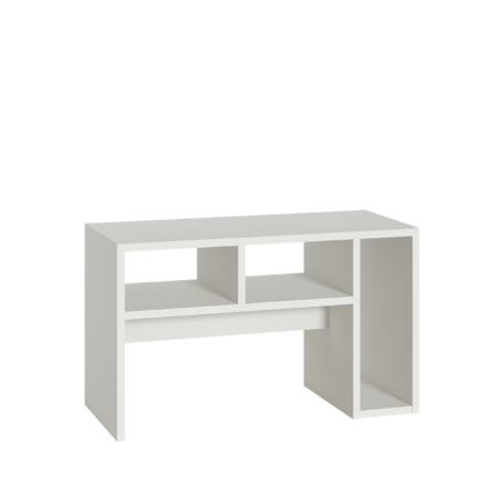 Стол журнальный, подставка Эйр 12.114 белый РЕ шагрень, вертикальная и горизонтальная установка