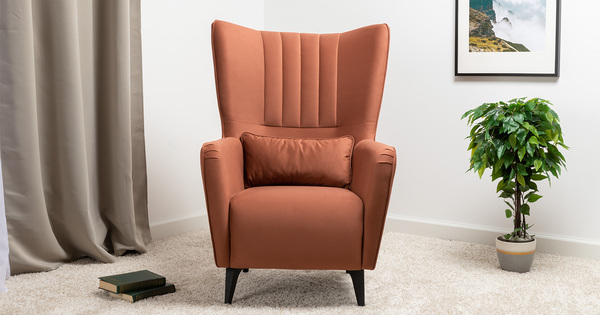Кресло для отдыха Феличе ТК 527 велюр Велутто 55 терракотовый