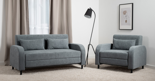 Диван-кровать прямой Киото ТД 783 велюр Epic 83 graphite темно-серый