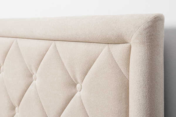 Кровать Марион 180 велюр OCEAN 002 бежевый с ортопедическим основанием и подъемным механизмом (спальное место 180 х 200)