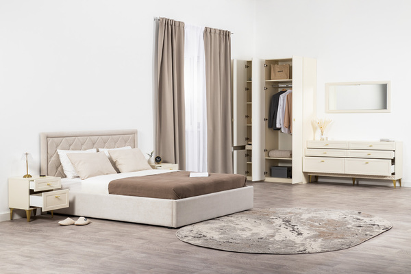 Комод Марион 16.256 Слоновая кость С341 PE, Слоновая кость 6898 ПВХ, Белый PE шагрень