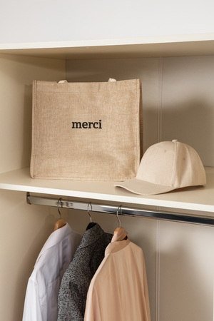 Шкаф для одежды Марион 16.340.03 слоновая кость С341 PE, слоновая кость 6898 ПВХ (собирается на любую сторону)