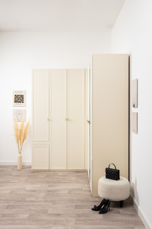 Шкаф двустворчатый Марион 16.340.02 слоновая кость С341 PE, слоновая кость 6898 ПВХ