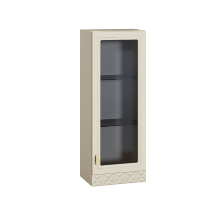 Гостиная Марион композиция 3 слоновая кость С341 PE, слоновая кость 6898 ПВХ, белый PE шагрень (собирается на любую сторону)