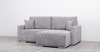 Диван-кровать угловой Оксфорд 712 композиция 7, MUZA 07 светло-серый, модульная система, сборка на любую сторону