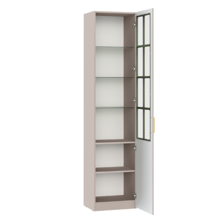 Шкаф-витрина Ричфорд 16.396 кашемир 5981 BS, моно керамика D166-2 ПВХ (собирается на любую сторону)