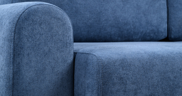 Диван-кровать прямой Тэдди 1504 композиция 1, букле Pique 009 синий, модульная система