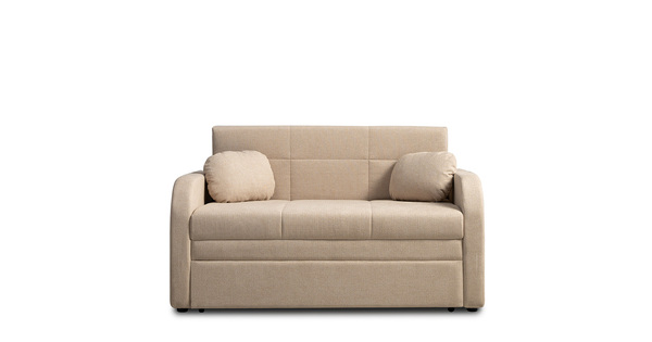 Диван-кровать прямой Тео (120) ТД 905 велюр Danco 130 светло-бежевый